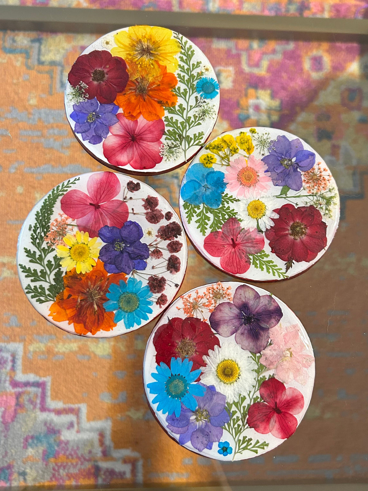 Burgundy Bliss Coaster Set