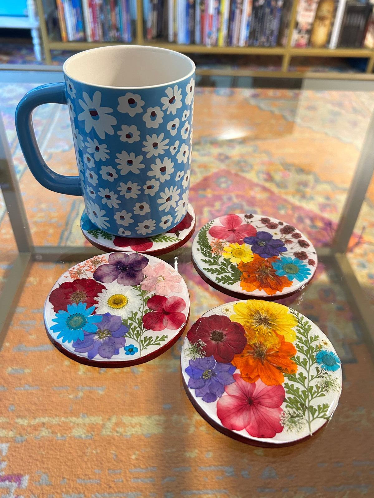 Burgundy Bliss Coaster Set