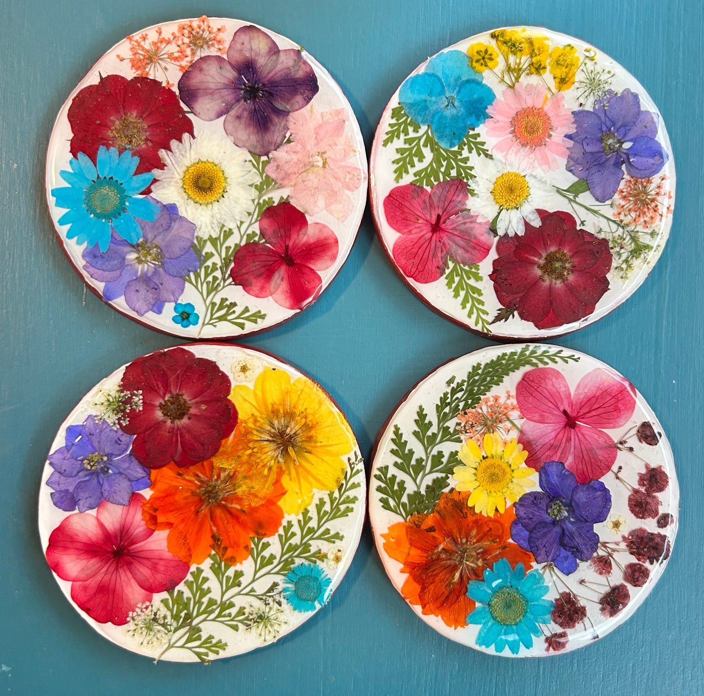 Burgundy Bliss Coaster Set