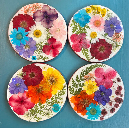 Burgundy Bliss Coaster Set