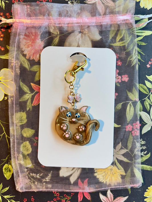 Brown&Tan Cat Keychain/Purse Charm