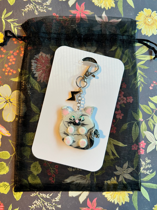 Black&White Cat Keychain/Purse Charm
